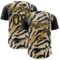 Custom Black Navy-Gold 3D Pattern Design Burner Costumes Tiger Print Authentic Baseball Jersey