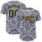 Custom Navy Gold 3D Pattern Design Burner Costumes Damask Authentic Baseball Jersey