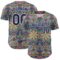 Custom Green Navy-White 3D Pattern Design Burner Costumes Psychedelic Authentic Baseball Jersey