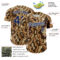 Custom Brown Navy-White 3D Pattern Design Burner Costumes Snake Print Authentic Baseball Jersey