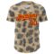 Custom Cream Red-Gold 3D Pattern Design Burner Costumes Leopard Mosaic Authentic Baseball Jersey