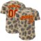 Custom Cream Red-Gold 3D Pattern Design Burner Costumes Leopard Mosaic Authentic Baseball Jersey