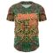 Custom Green Orange-White 3D Pattern Design Burner Costumes Exotic Authentic Baseball Jersey
