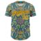Custom Green Yellow Brown-White 3D Pattern Design Burner Costumes Exotic Authentic Baseball Jersey