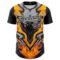 Custom Black Gray Orange Yellow-White 3D Pattern Design Rave Party Marble Lava Authentic Baseball Jersey