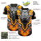Custom Black Gray Orange Yellow-White 3D Pattern Design Rave Party Marble Lava Authentic Baseball Jersey