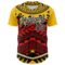 Custom Yellow Black Red-White 3D Pattern Design Rave Party Tribal Authentic Baseball Jersey