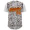 Custom White Orange Black-Yellow 3D Pattern Design Rave Party Animal Zebra Print Authentic Baseball Jersey
