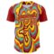 Custom Red Orange Black-White 3D Pattern Design Rave Party Marble Lava Authentic Baseball Jersey