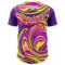 Custom Purple Red-White 3D Pattern Design Rave Party Marble Lava Authentic Baseball Jersey