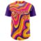 Custom Purple Red-White 3D Pattern Design Rave Party Marble Lava Authentic Baseball Jersey