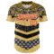 Custom Yellow Orange Black-White 3D Pattern Design Burner Costumes Tribal Authentic Baseball Jersey