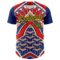 Custom Blue Black Red-Yellow 3D Pattern Design Burner Costumes Tribal Authentic Baseball Jersey