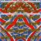 Custom Blue Black Red-Yellow 3D Pattern Design Burner Costumes Tribal Authentic Baseball Jersey