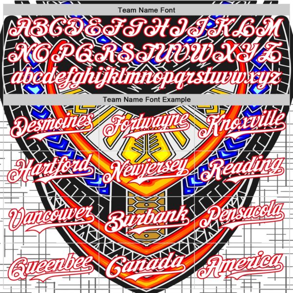 Custom Black White-Fire Red 3D Pattern Design Burner Costumes Tribal Authentic Baseball Jersey