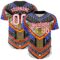 Custom Black White-Fire Red 3D Pattern Design Burner Costumes Tribal Authentic Baseball Jersey