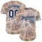 Custom Cream Navy-White 3D Pattern Design Burner Costumes Paisley Bandana Authentic Baseball Jersey