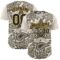 Custom Cream Navy-Yellow 3D Pattern Design Burner Costumes Paisley Bandana Authentic Baseball Jersey
