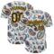 Custom White Black-Yellow 3D Pattern Design Burner Costumes Paisley Bandana Authentic Baseball Jersey