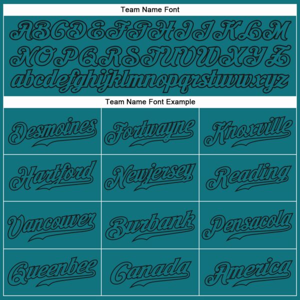 Custom Teal Teal-Black Authentic Baseball Jersey