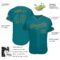 Custom Teal Teal-Old Gold Authentic Baseball Jersey