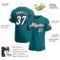 Custom Teal White-Red Authentic Baseball Jersey