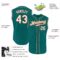 Custom Aqua White-Orange Authentic Sleeveless Baseball Jersey