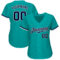 Custom Aqua Navy-White Authentic Baseball Jersey