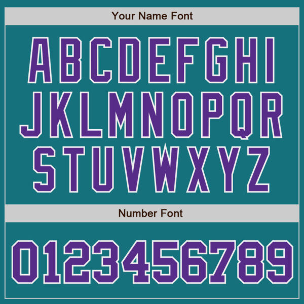 Custom Teal Purple-White Authentic Baseball Jersey
