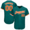 Custom Teal Orange-White Authentic Baseball Jersey