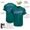 Custom Teal Royal-White Authentic Baseball Jersey