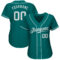 Custom Teal White Authentic Baseball Jersey