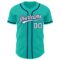 Custom Aqua White-Navy Authentic Baseball Jersey