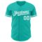Custom Aqua White Authentic Baseball Jersey