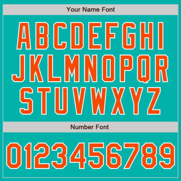 Custom Aqua Orange-White Authentic Baseball Jersey