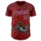 Custom Red Maroon-Silver David Lozeau Partners In Crime Authentic Baseball Jersey