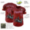 Custom Red Maroon-Silver David Lozeau Partners In Crime Authentic Baseball Jersey