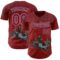 Custom Red Maroon-Silver David Lozeau Partners In Crime Authentic Baseball Jersey
