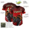 Custom Red Vegas Gold-Black David Lozeau Dead Heat Authentic Baseball Jersey