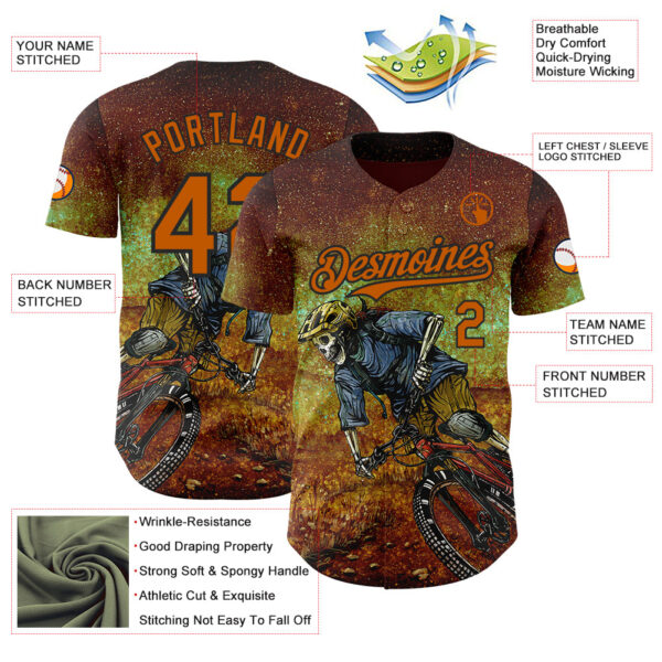 Custom Red Texas Orange-Black David Lozeau Single Track Authentic Baseball Jersey