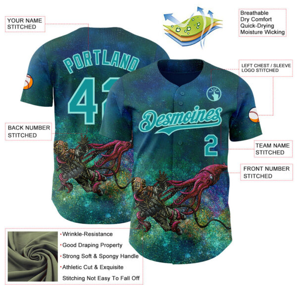 Custom Blue Teal-Ice Blue David Lozeau Ensnared Authentic Baseball Jersey