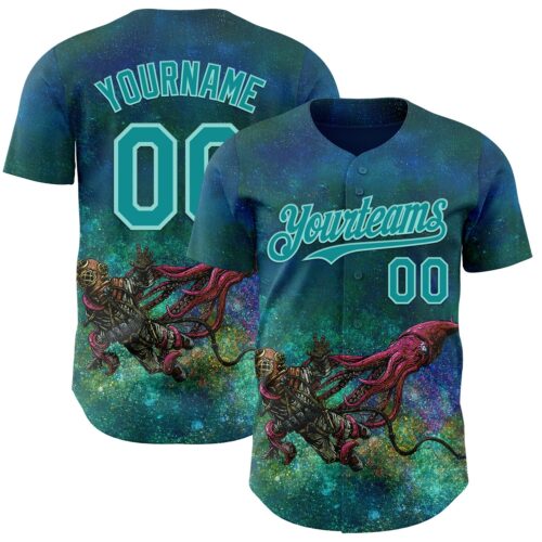 Artist0463 Custom Blue Teal-Ice Blue David Lozeau Ensnared Authentic Baseball Jersey