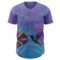 Custom Purple-Ice Blue David Lozeau The HummingBird Authentic Baseball Jersey