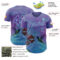 Custom Purple-Ice Blue David Lozeau The HummingBird Authentic Baseball Jersey