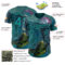 Custom Blue Teal-Black David Lozeau Turtle Buddy And Jelly Authentic Baseball Jersey