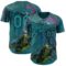Custom Blue Teal-Black David Lozeau Turtle Buddy And Jelly Authentic Baseball Jersey