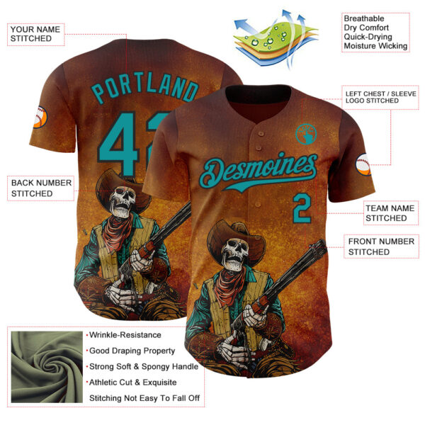 Custom Yellow Teal-Black David Lozeau Racking Rounds Authentic Baseball Jersey