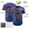 Custom Purple Medium Purple-Black David Lozeau The Beekeeper Authentic Baseball Jersey