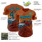 Custom Orange Black-Lakes Blue David Lozeau Flexing Muscle Authentic Baseball Jersey