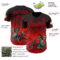 Custom Black Red-Fire Red David Lozeau Cruisin Authentic Baseball Jersey